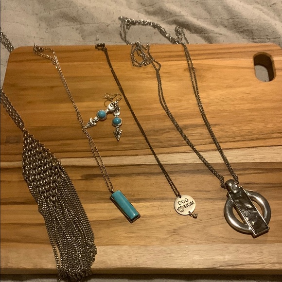 Jewelry - Silver and Turquoise Necklace Set